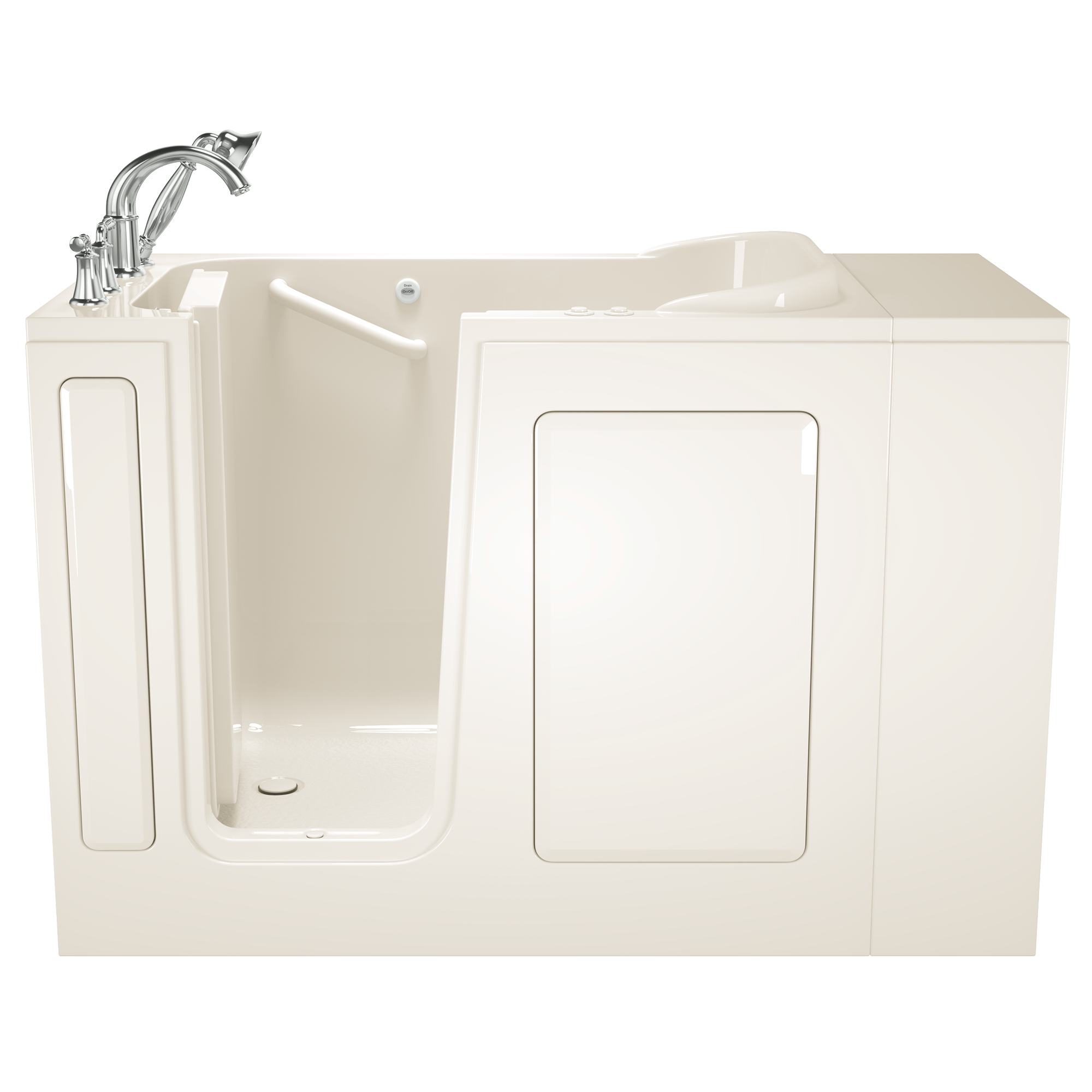 Gelcoat 28x48-Inch Walk-in Bathtub with Combination Air Spa and Whirlpool System  Left Hand Door and Drain